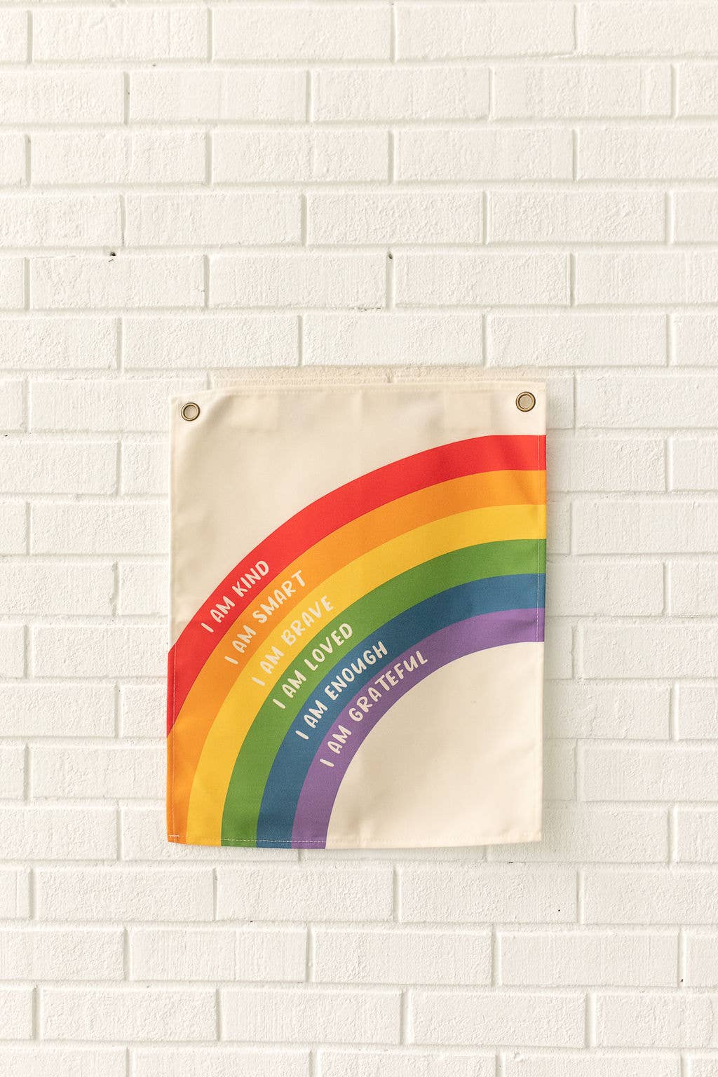 Affirmation Rainbow Words Wall Canvas